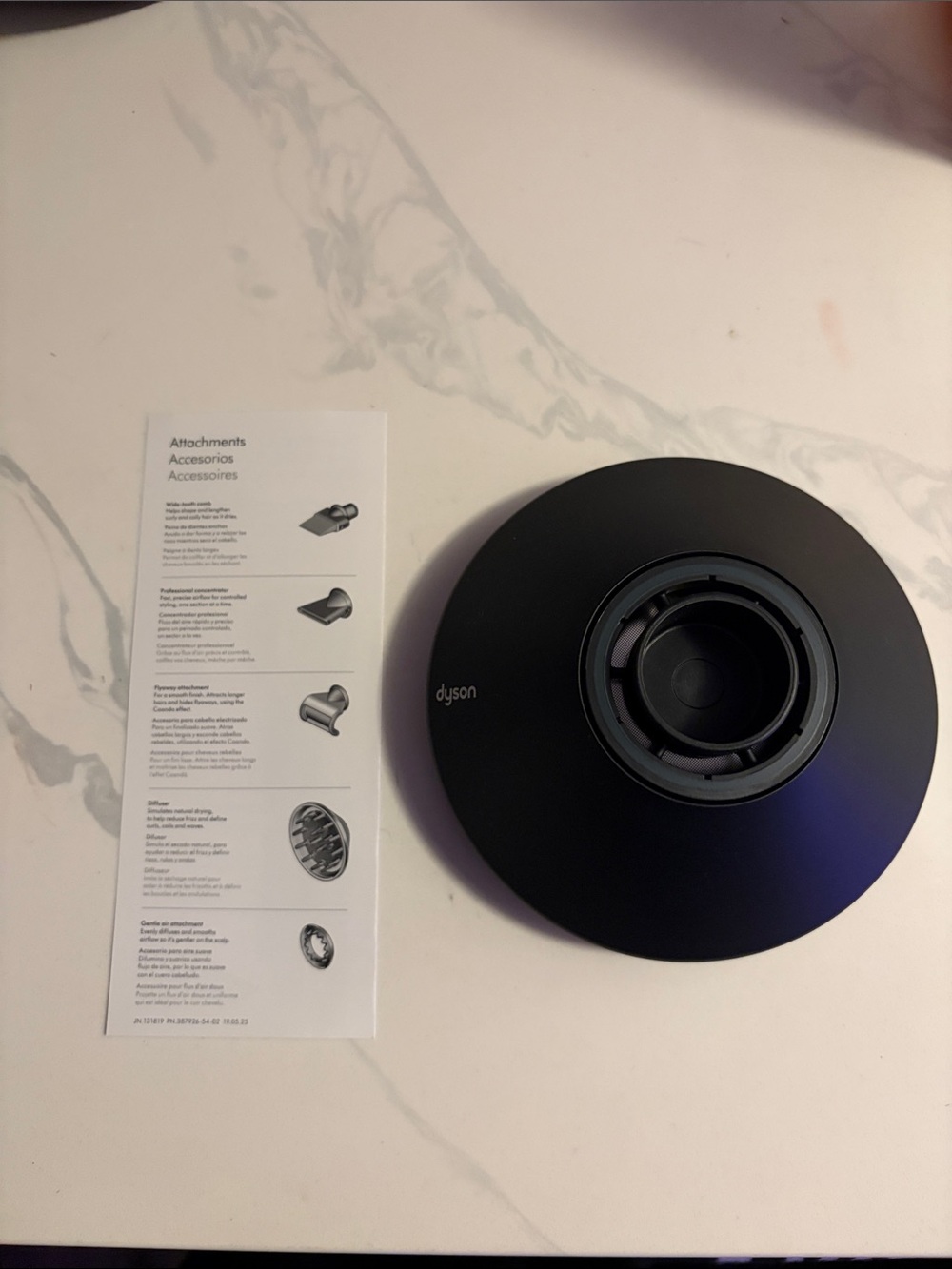 Official Dyson Dryer New Matte Black Diffuser Attachment Accessory